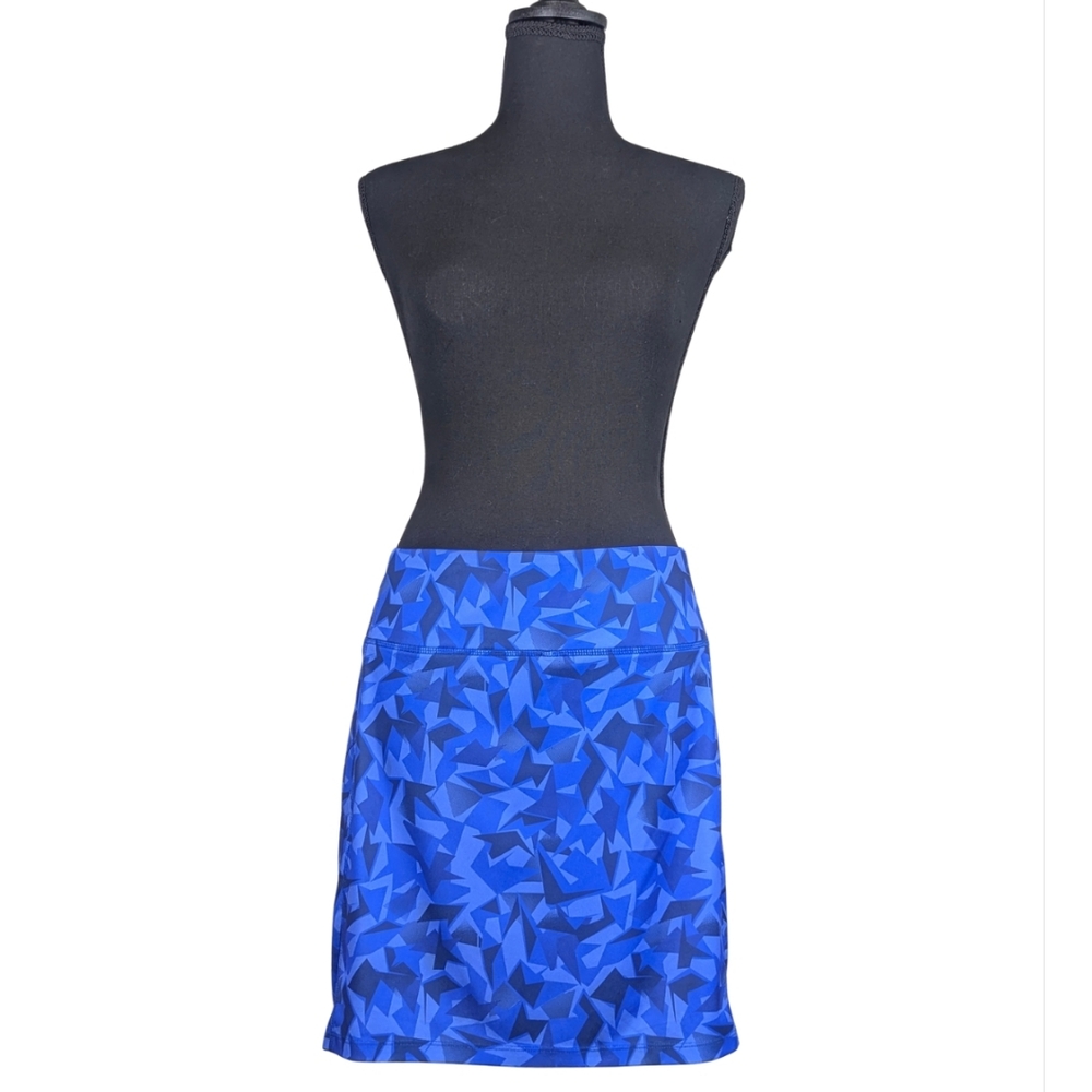 18 Birdies Blue Geometric Golf/ Tennis/Pickleball/Size L Athletic Skirt